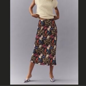 THE TILDA MIDI SLIP SKIRT BY ANTHROPOLOGIE